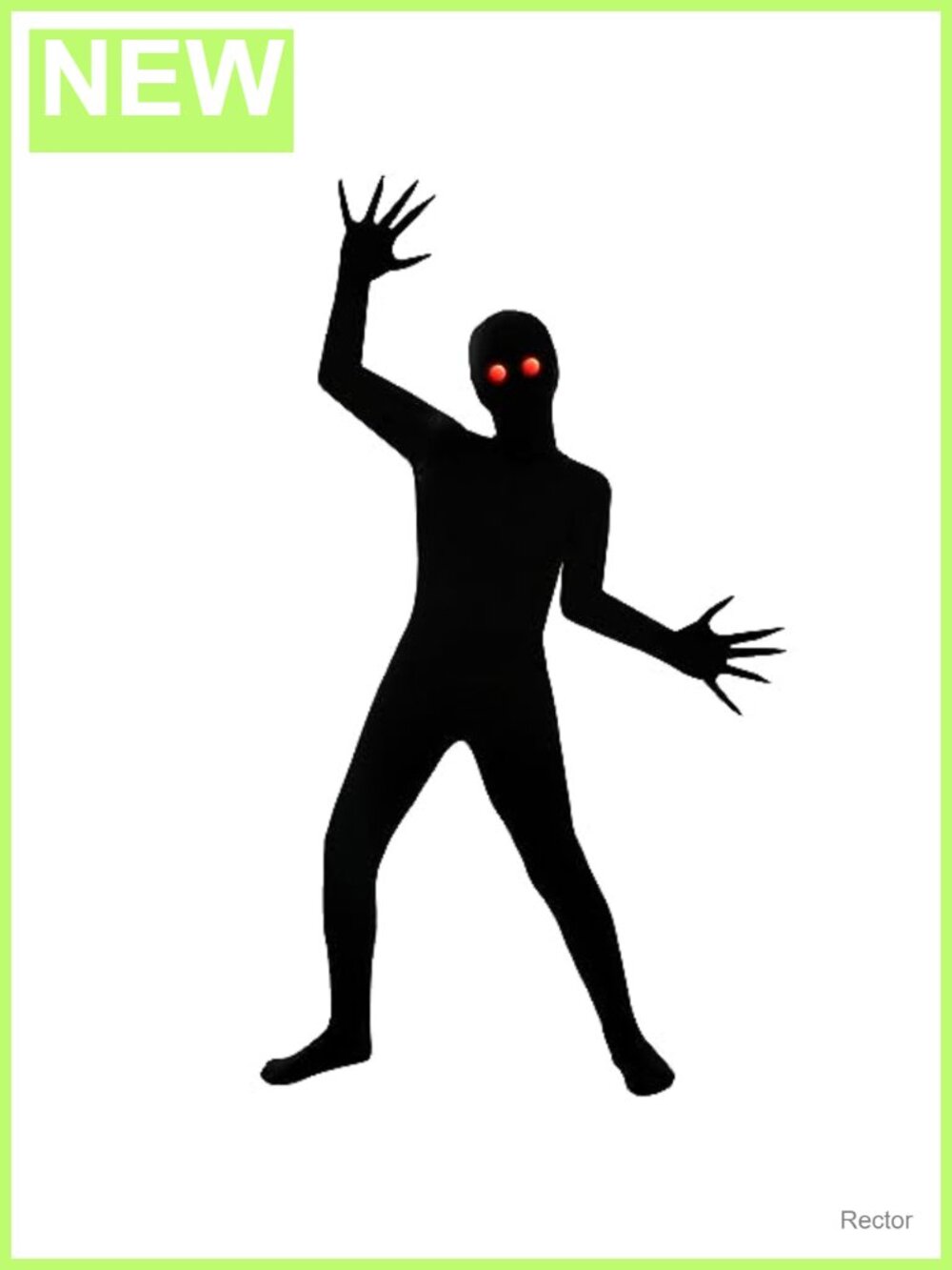 Kids Halloween Shadow Costume Jumpsuit with Lighted Mask and Eyeglass